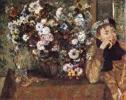 Edgar Degas Woman and chrysanthemum oil painting